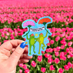 Immigrants Make Our Country Better Glitter Sticker