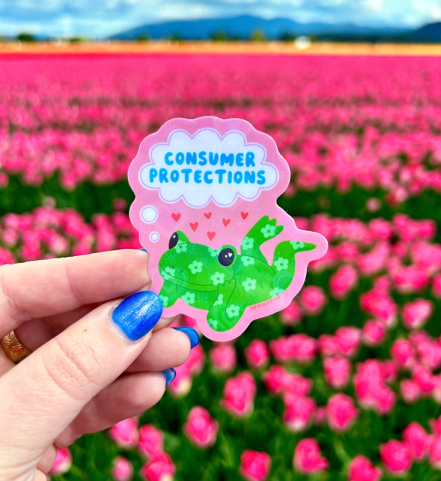 Consumer Protections Frog Sticker