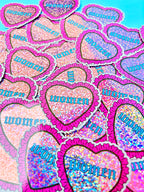 Heart Women Glitter Sticker