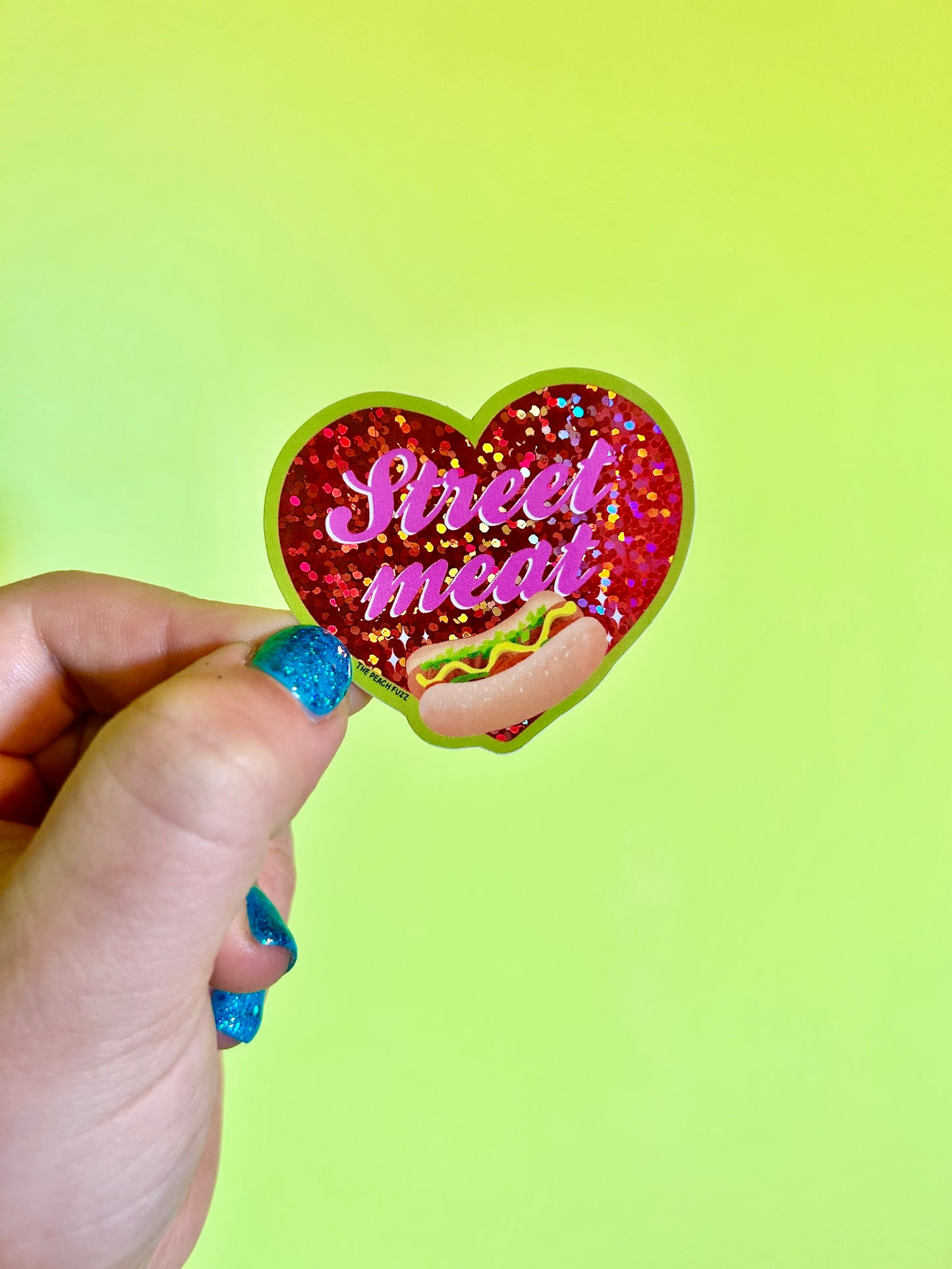 Street Meat Glitter Sticker