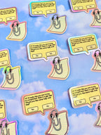 Gay Clippy Holographic Sticker