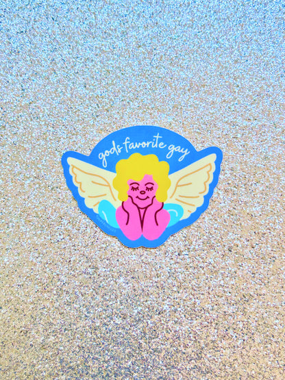 God's Favorite Gay Angel Sticker