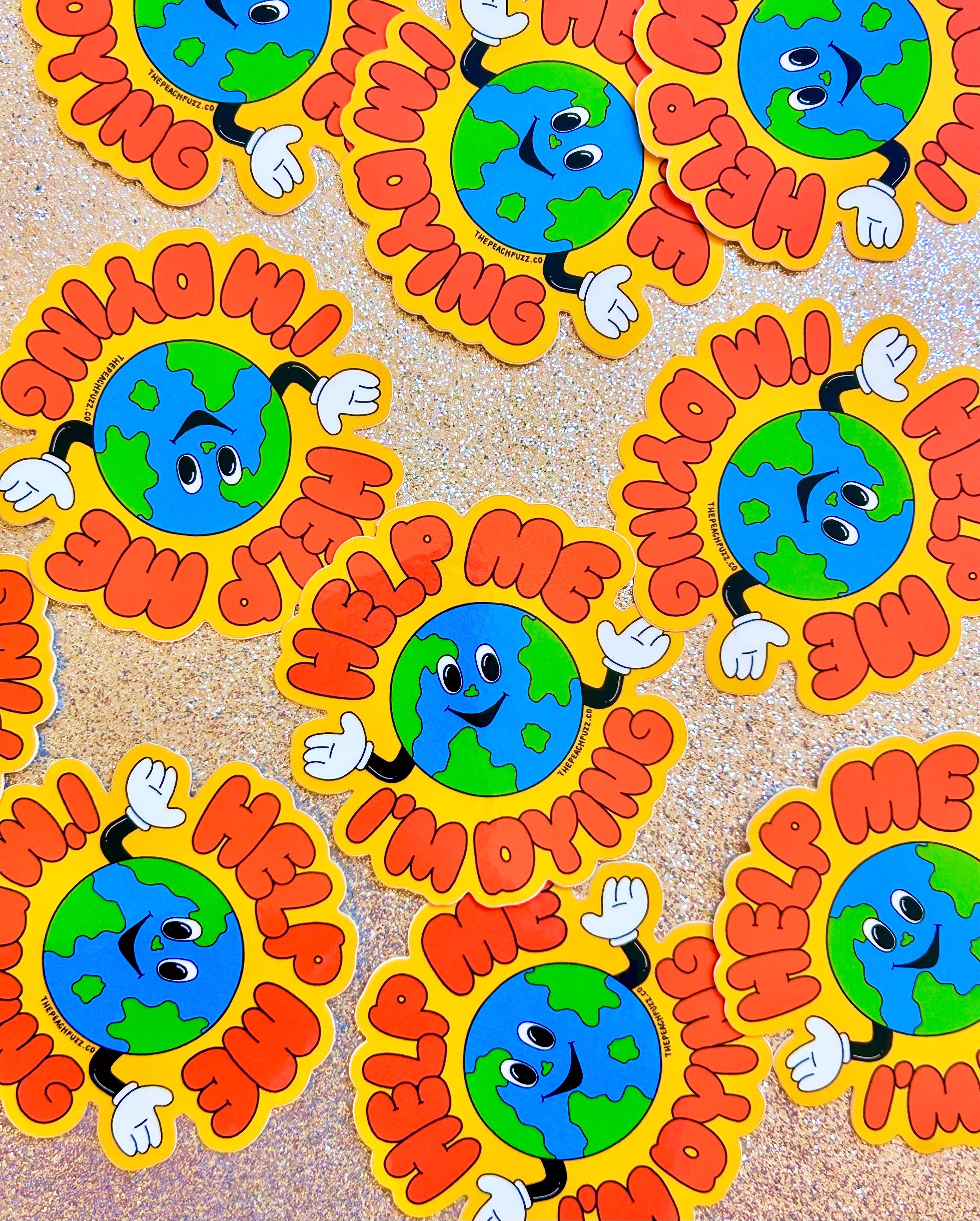 Help Me, I’m Dying Sticker - The Peach Fuzz