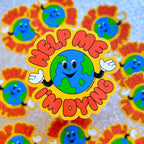 Help Me, I’m Dying Sticker - The Peach Fuzz