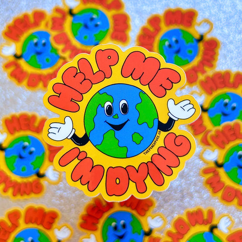 Help Me, I’m Dying Sticker - The Peach Fuzz