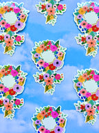 Floral Feminist Sticker - The Peach Fuzz