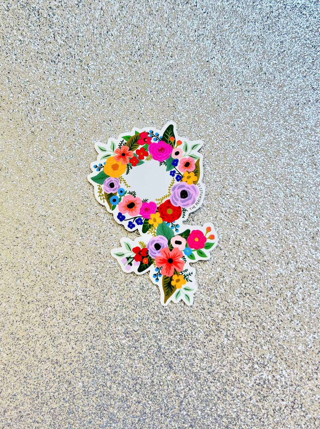Floral Feminist Sticker - The Peach Fuzz