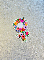 Floral Feminist Sticker - The Peach Fuzz