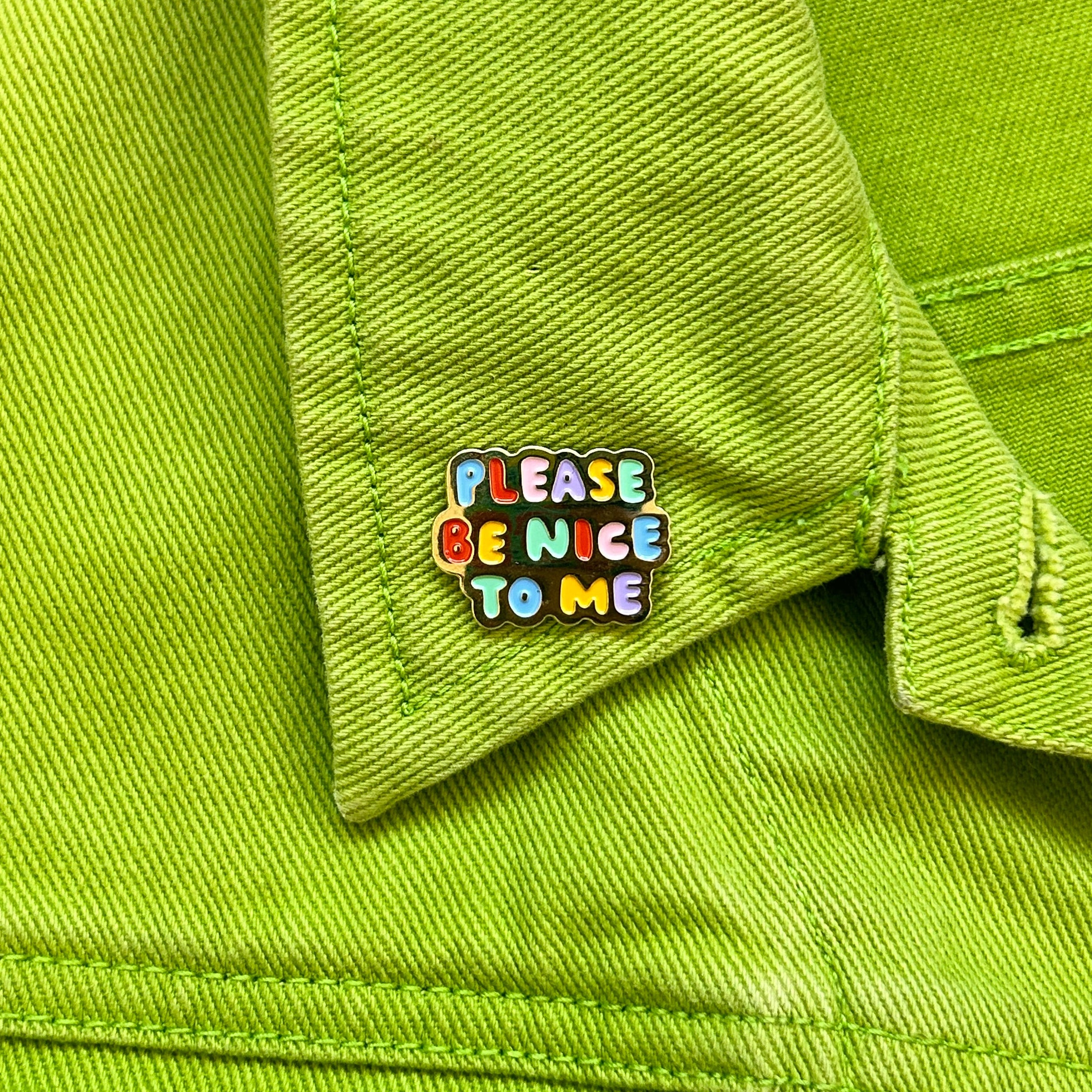 Please Be Nice To Me Enamel Pin