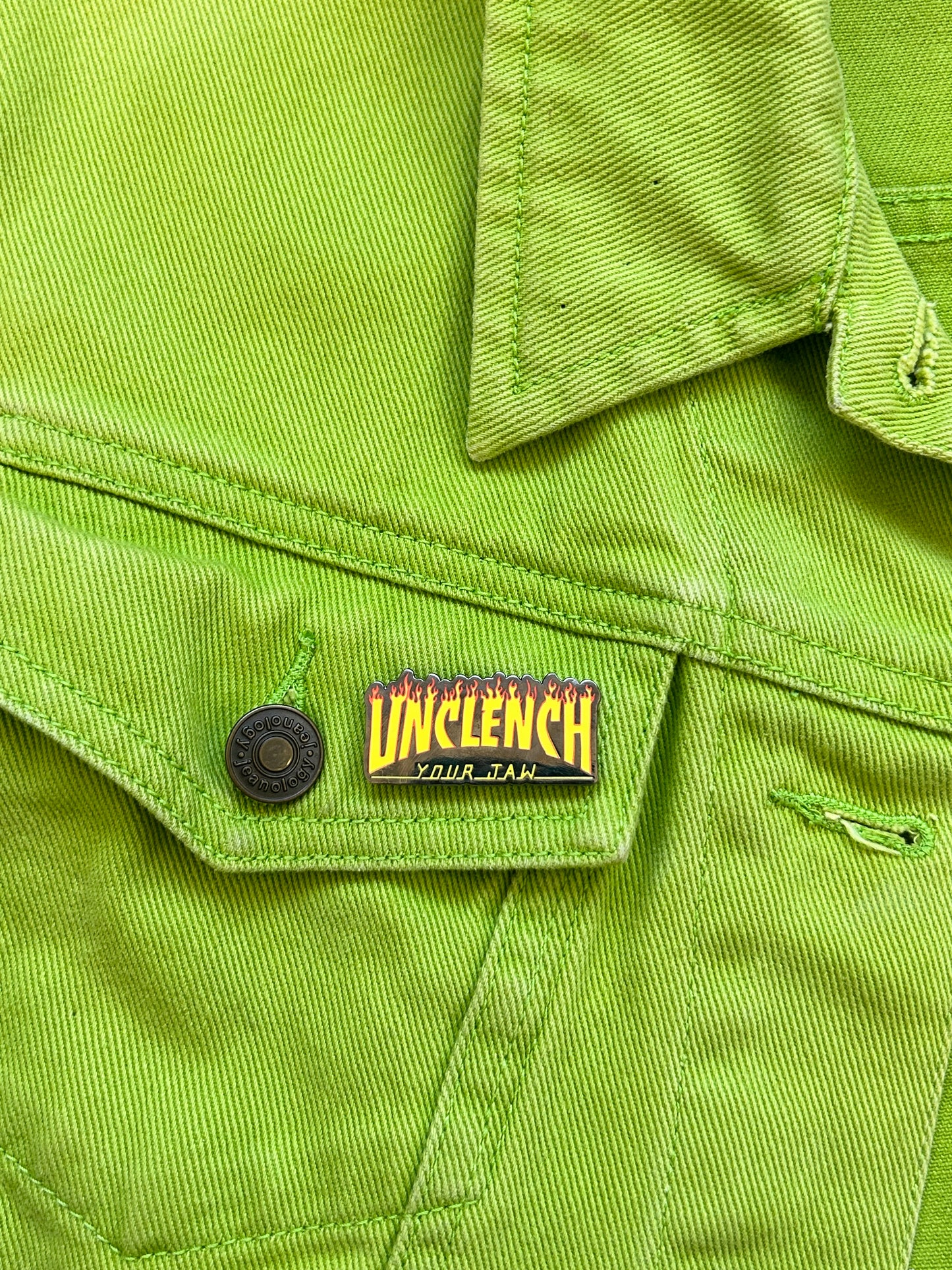 Unclench Your Jaw Enamel Pin