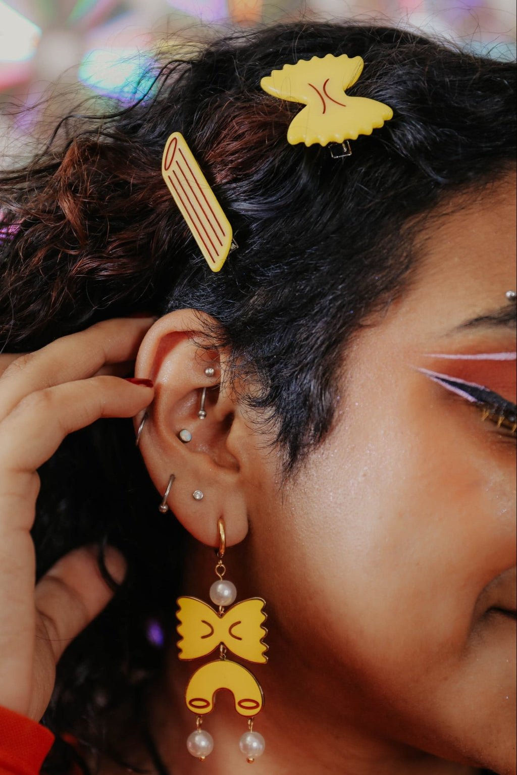 Pasta Party Dangly Earrings
