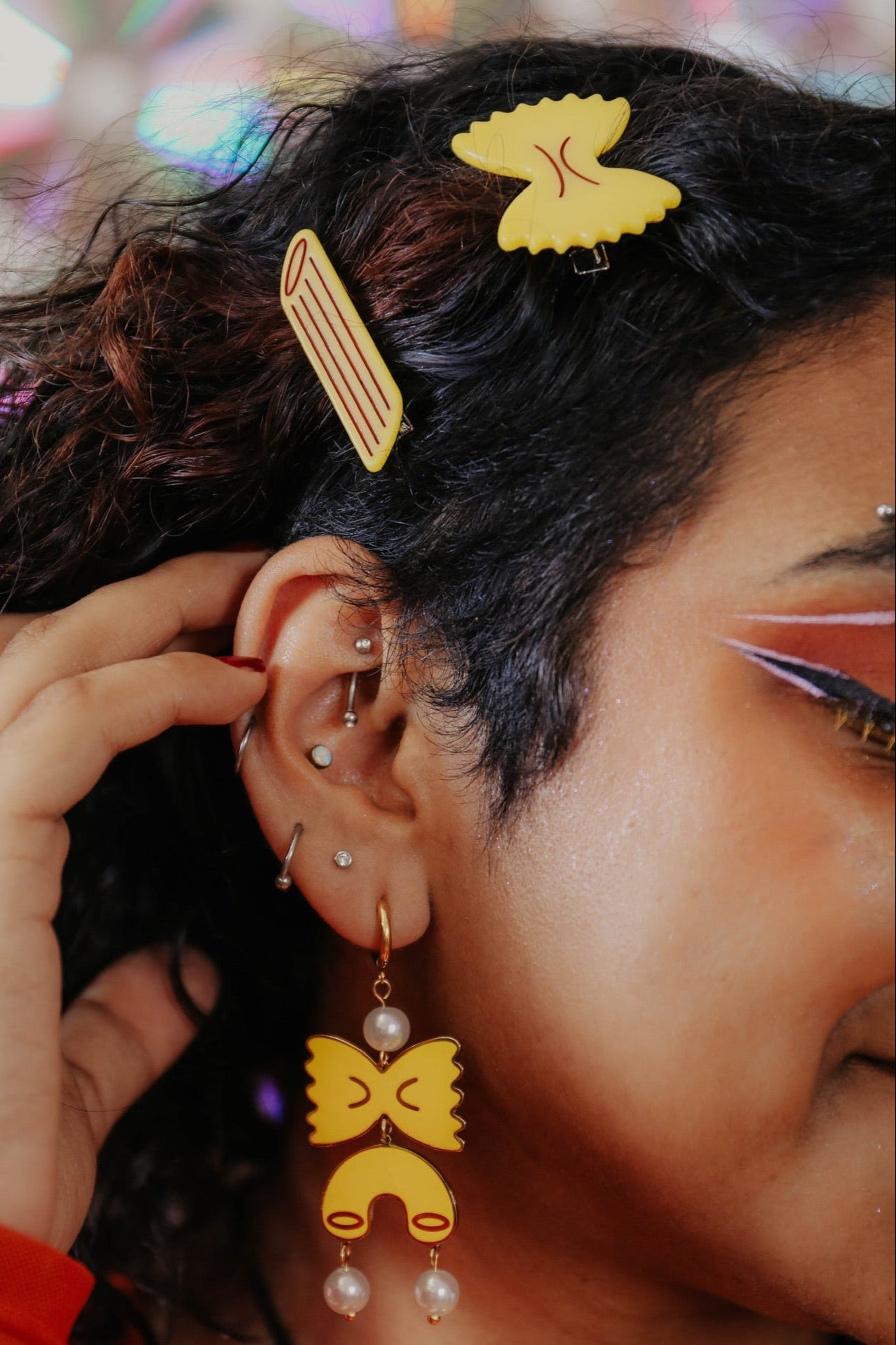 Pasta Party Dangly Earrings