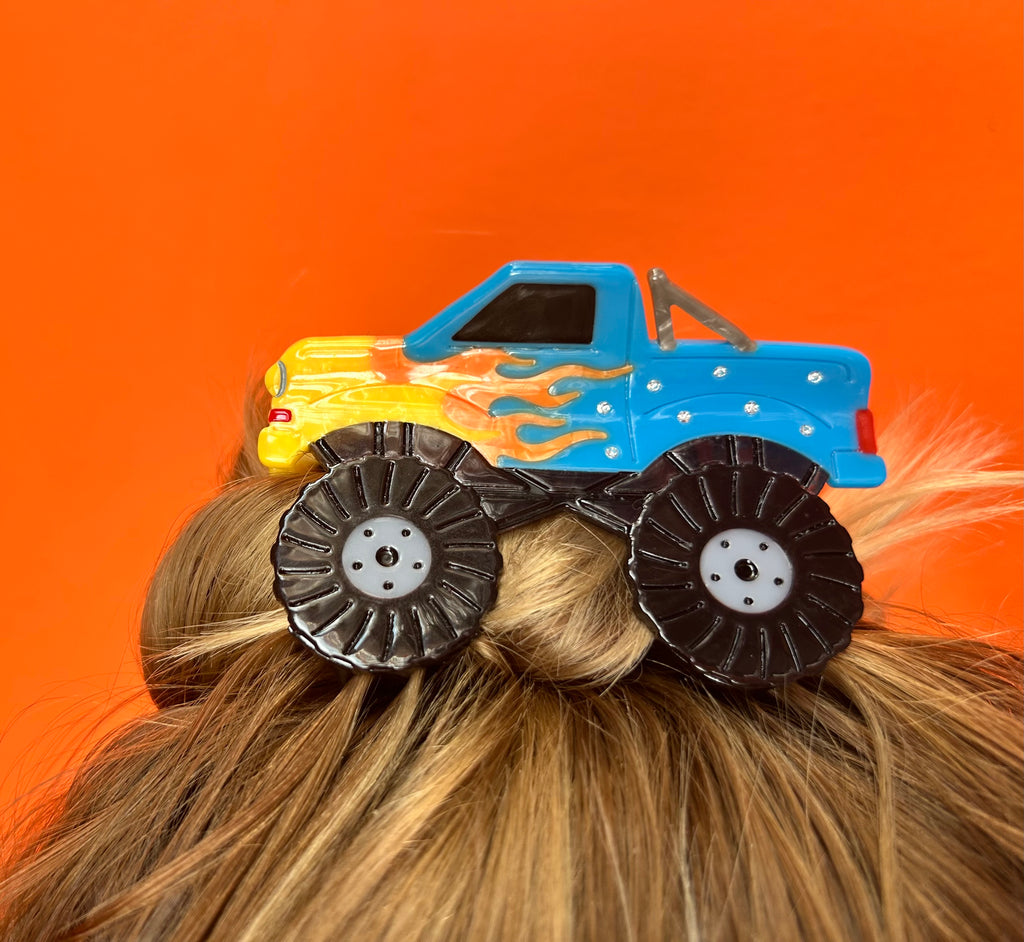 "Babe Digger” Rhinestone Monster Truck Hair Claw - The Peach Fuzz
