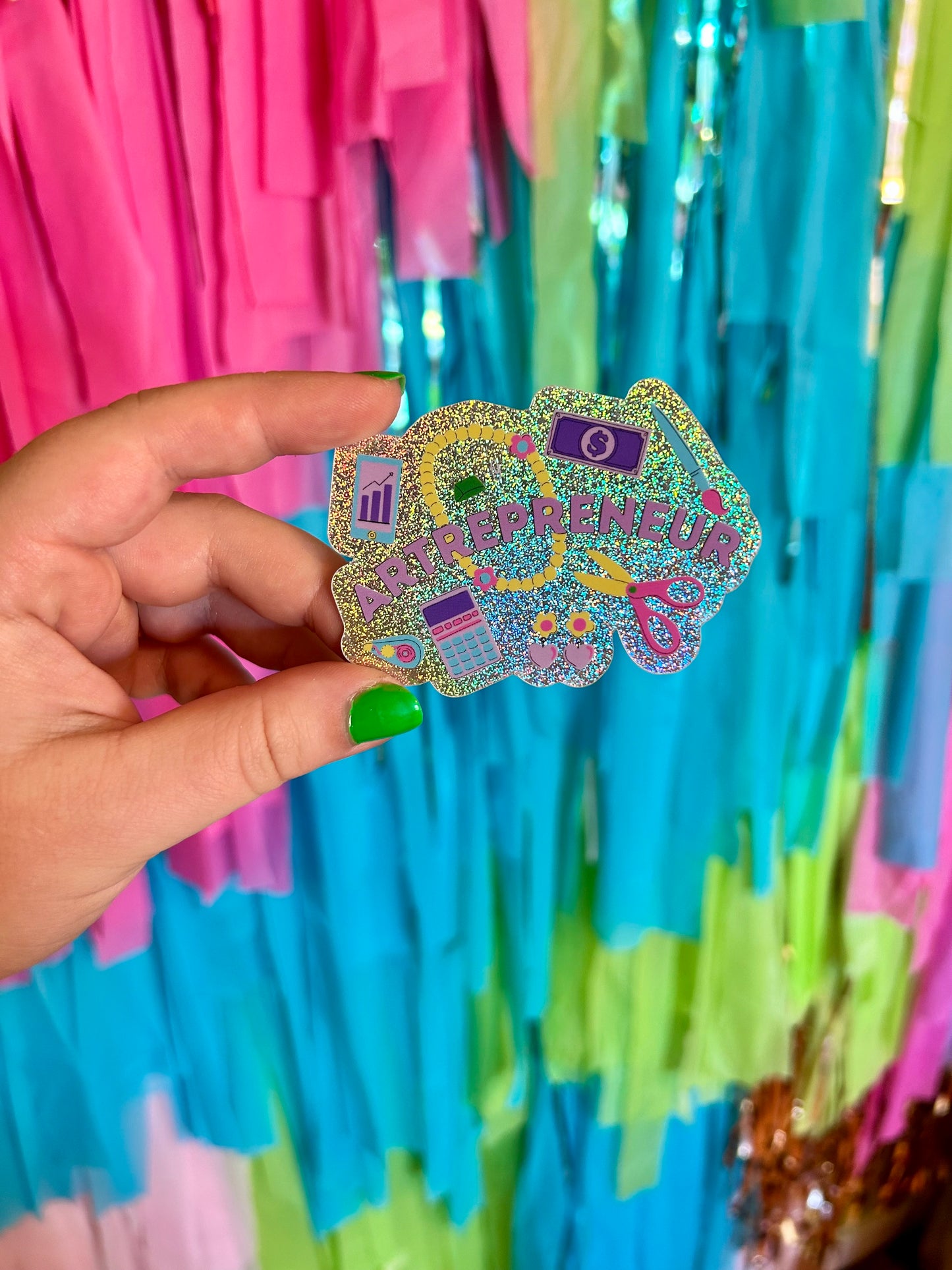 Artrepreneur Glitter Sticker