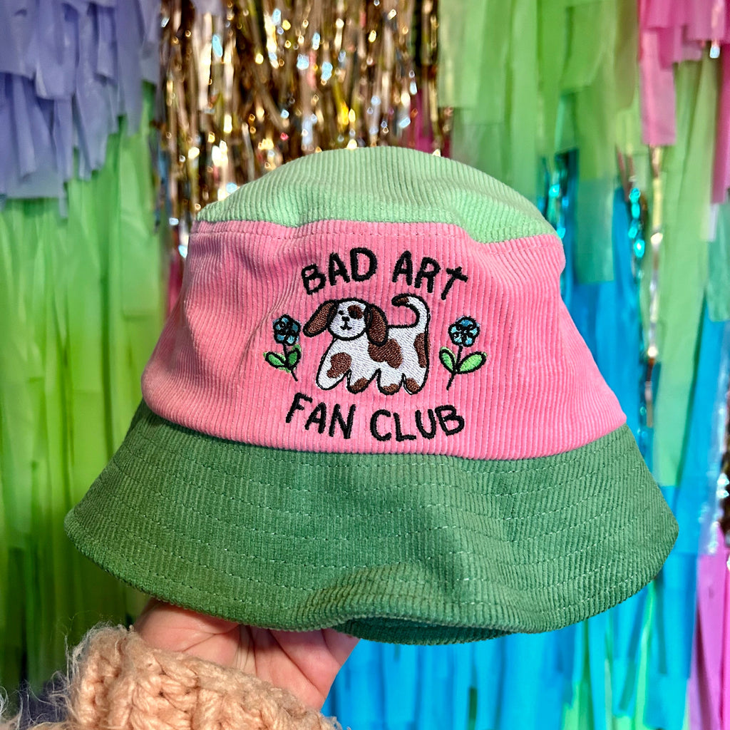 Bad Art Fan Club Color Block Bucket Hat - The Peach Fuzz