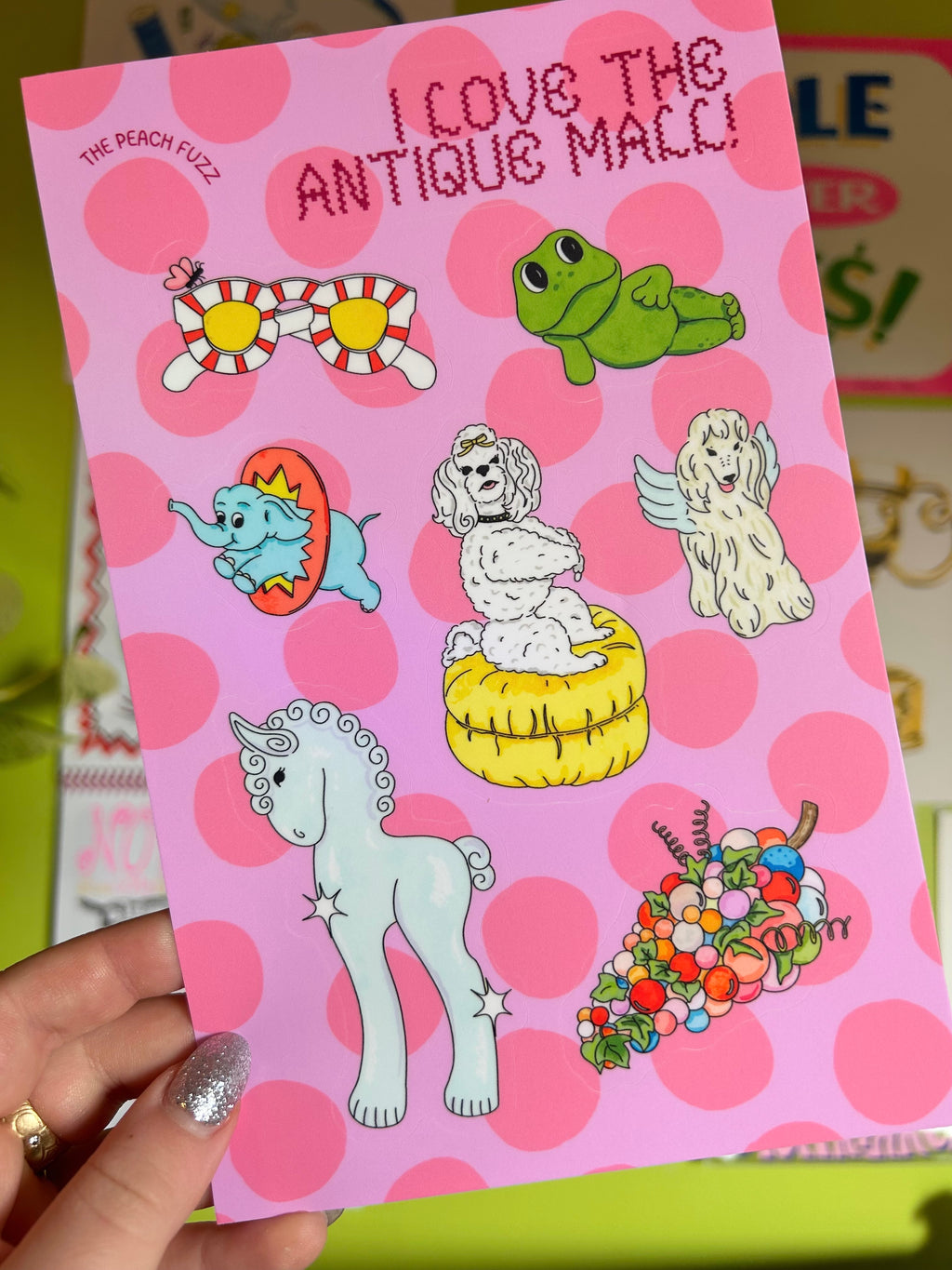 “I love the Antique Mall” Sticker Sheet - The Peach Fuzz