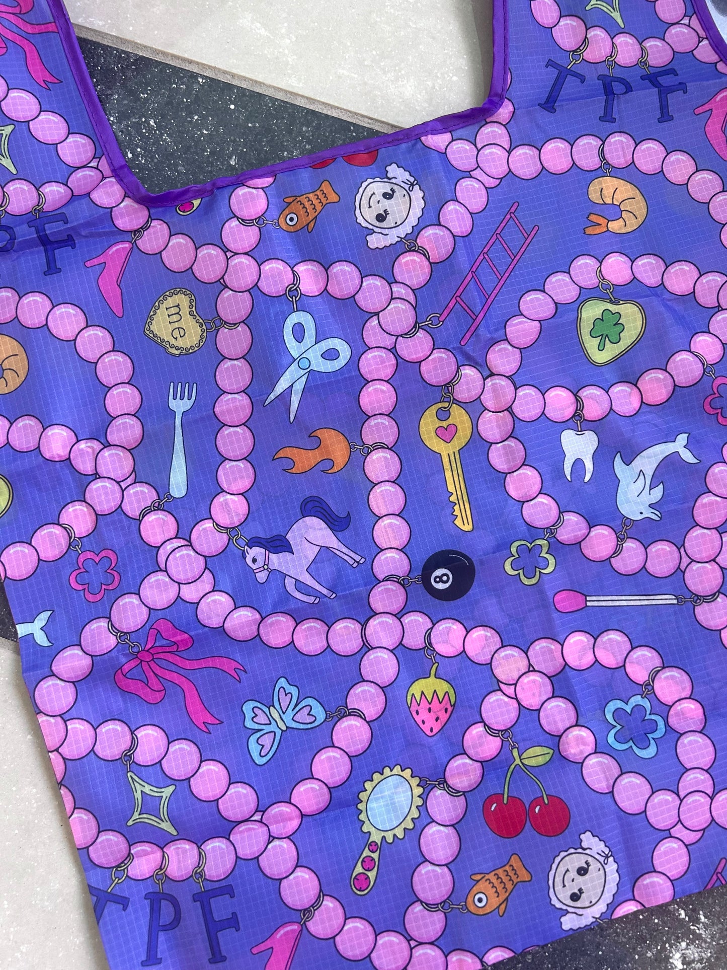 Bead Soup Folding Shopper Tote