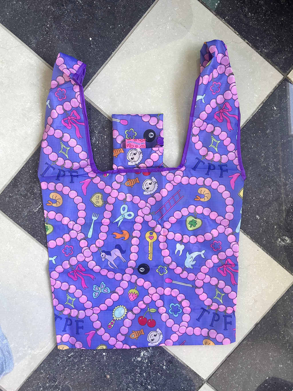 Bead Soup Folding Shopper Tote