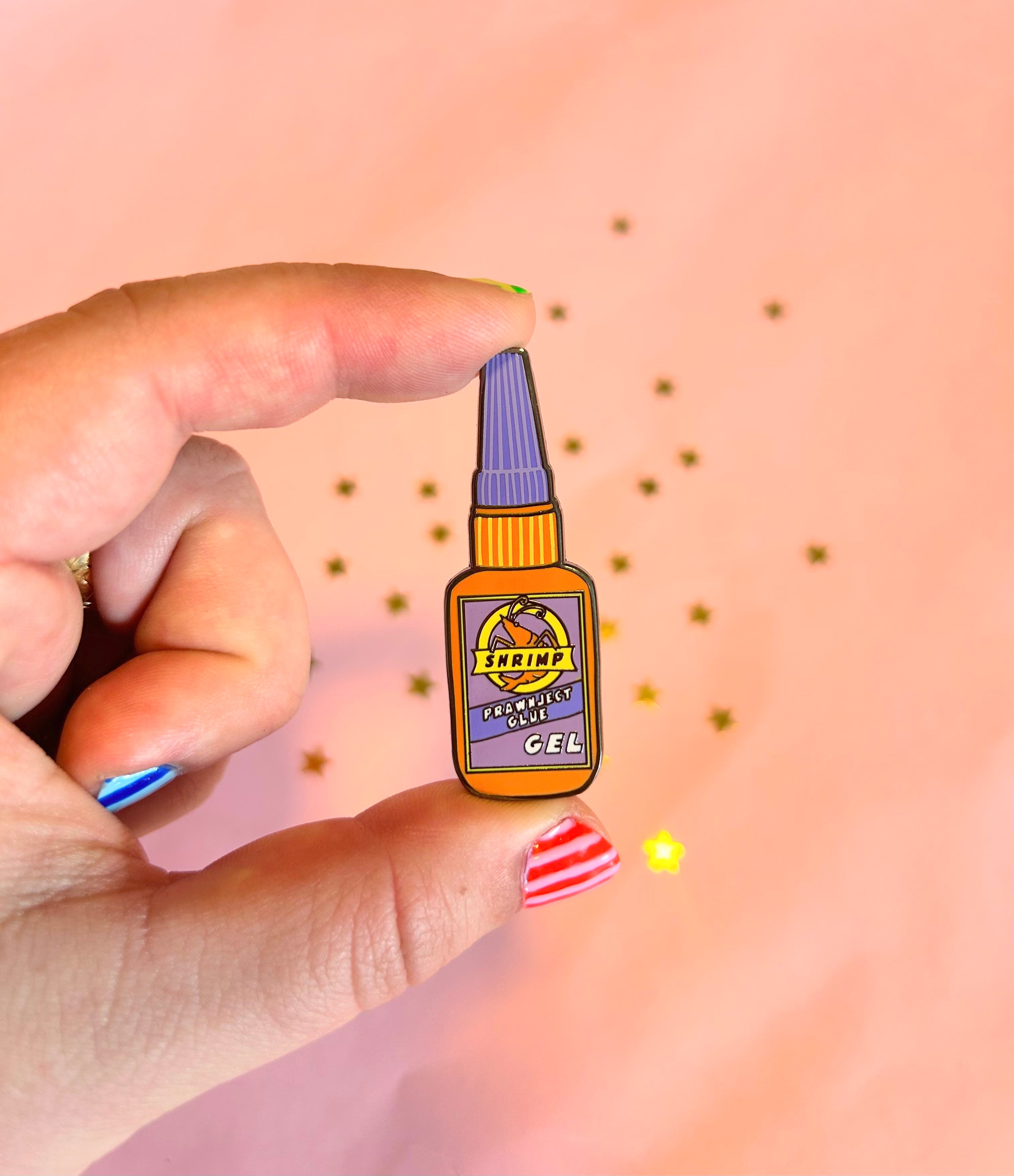 Prawnject Glue Enamel Pin (Tamiko X TPF)
