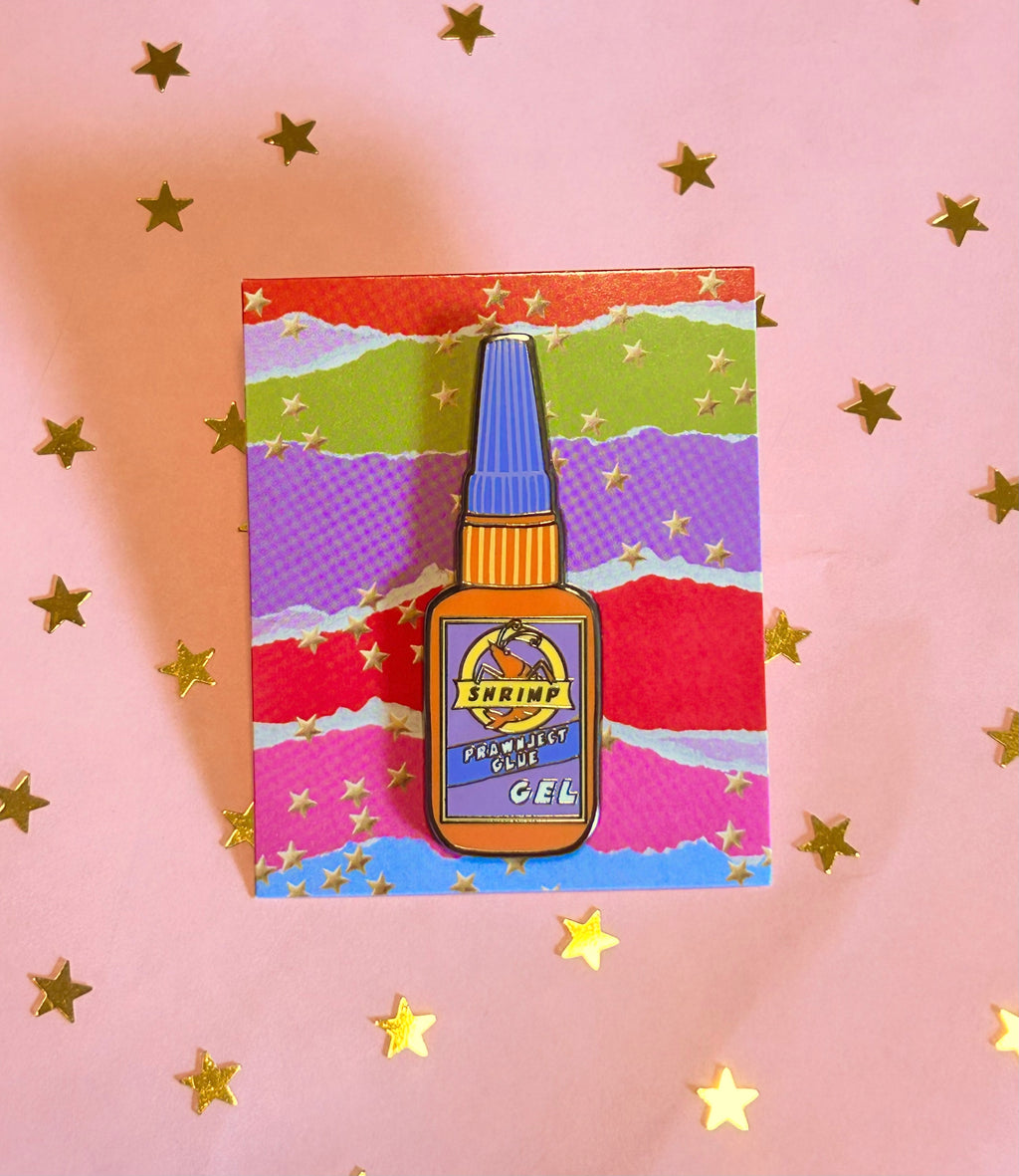 Prawnject Glue Enamel Pin (Tamiko X TPF)
