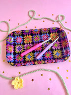 Large Granny Square Tray - The Peach Fuzz