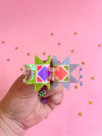 Mini Quilt Hair Claw - The Peach Fuzz