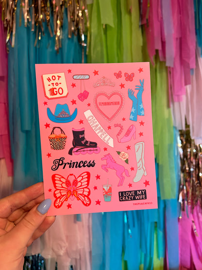 Midwest Princess Sticker Sheet