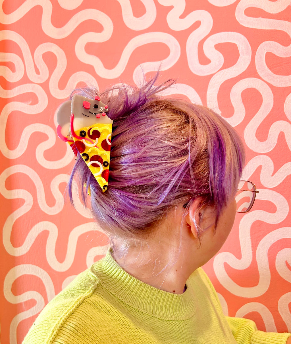 Pizza Rat Hair Claw - The Peach Fuzz