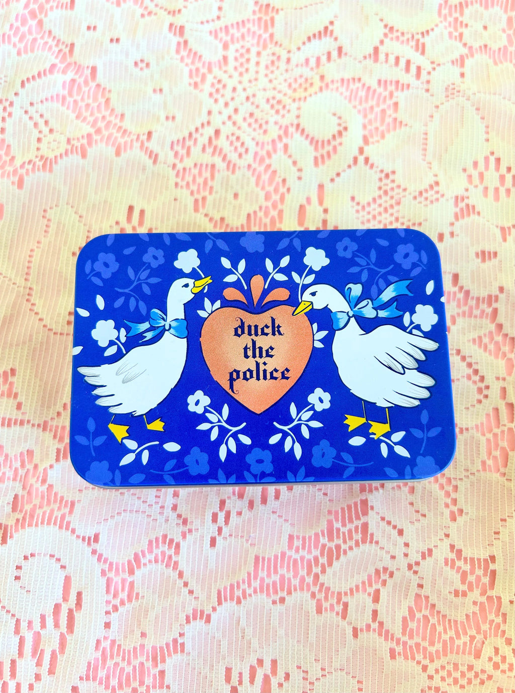 Duck the Police Storage Tin - The Peach Fuzz