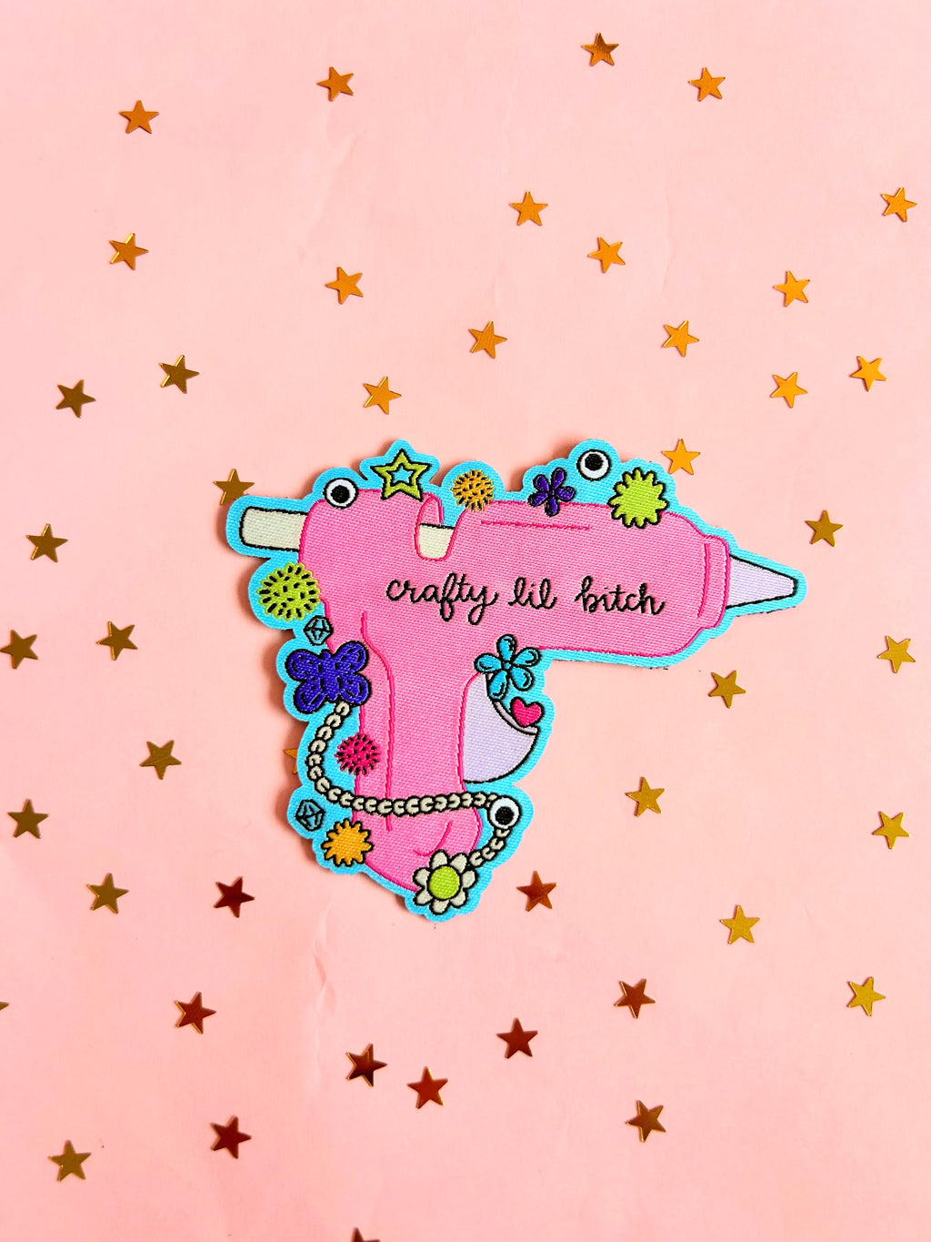 Crafty Lil Bitch Iron-On Patch - The Peach Fuzz