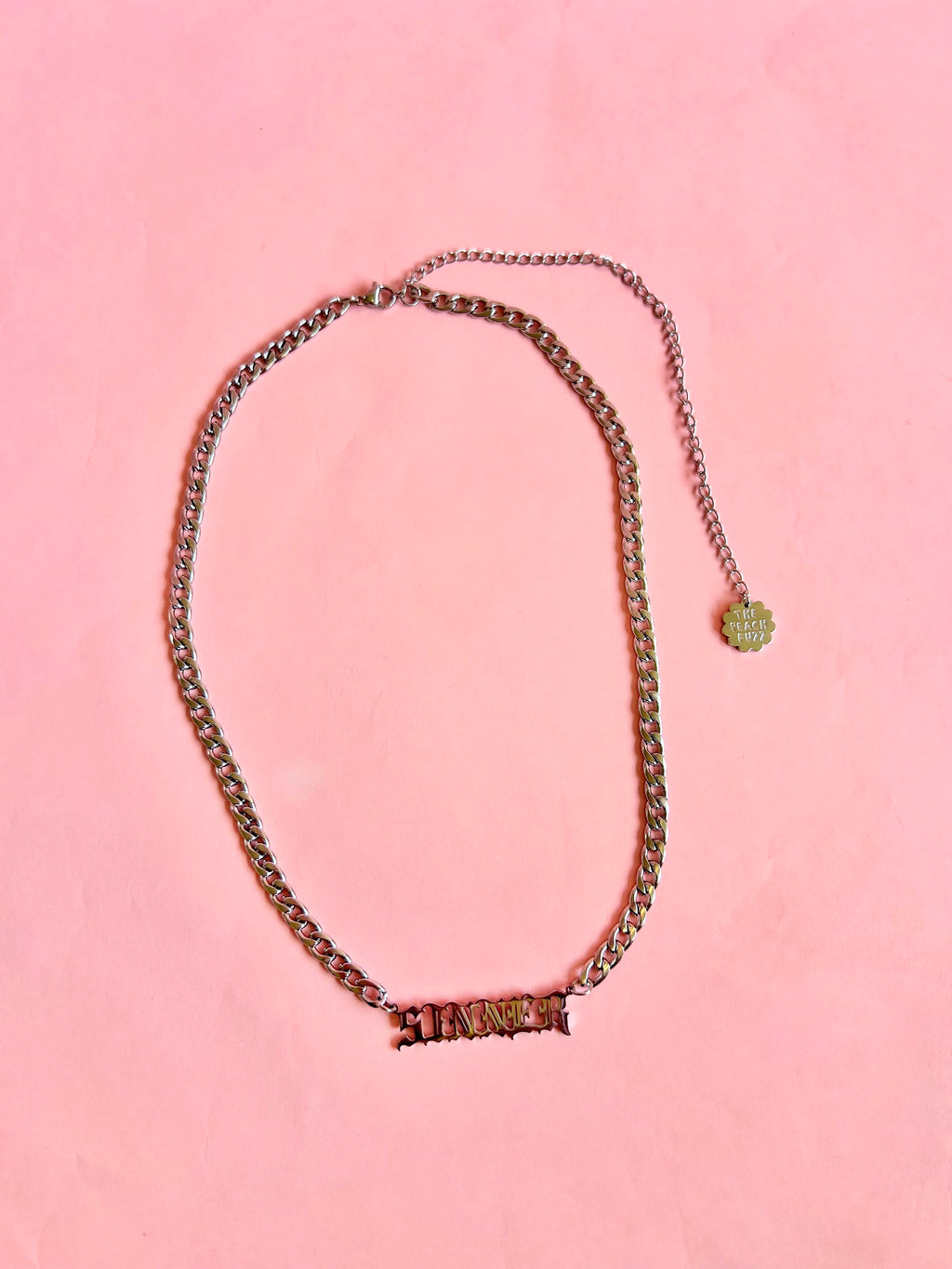 Sinner Nameplate Necklace - The Peach Fuzz