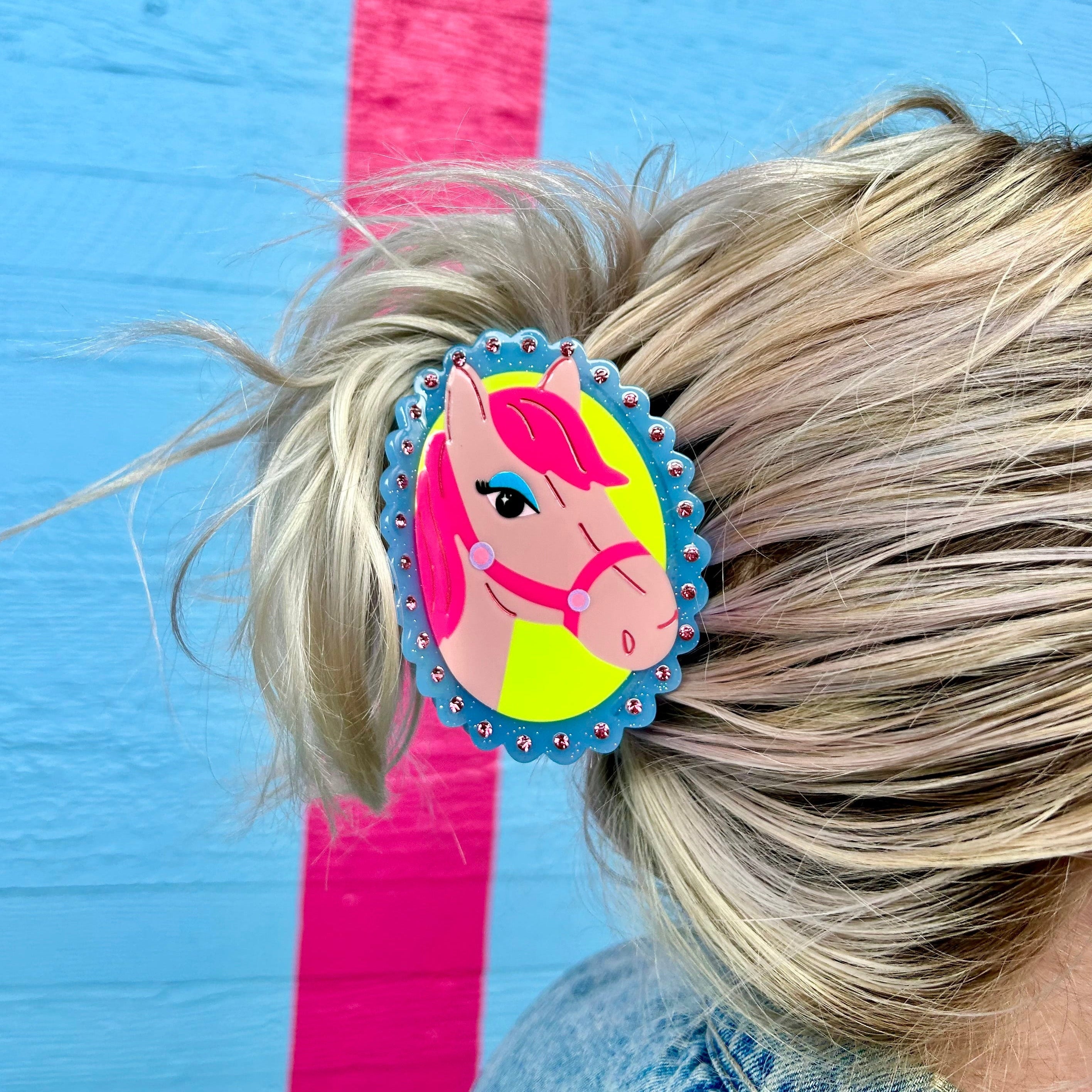 Pink Pony Hair Claw