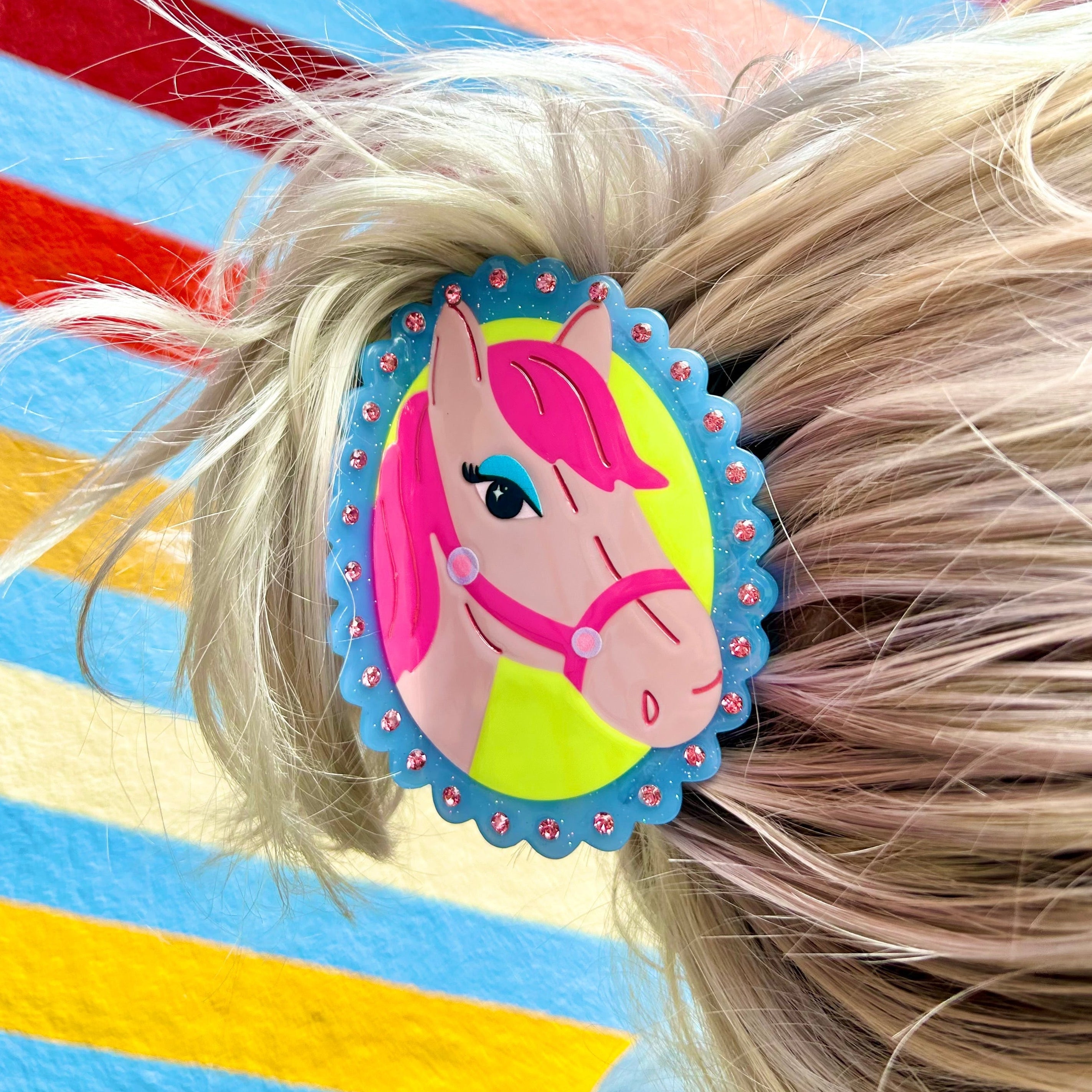 Pink Pony Hair Claw