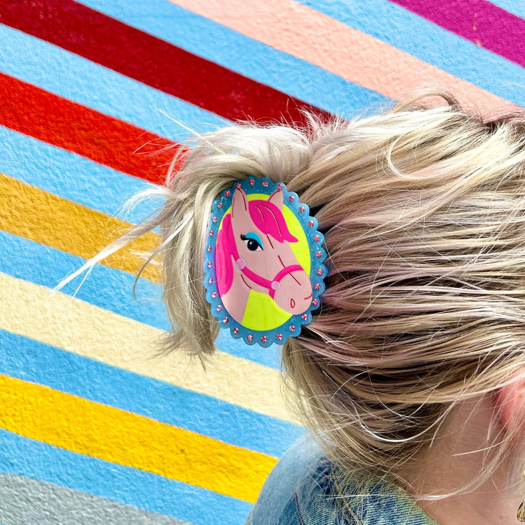 Pink Pony Hair Claw