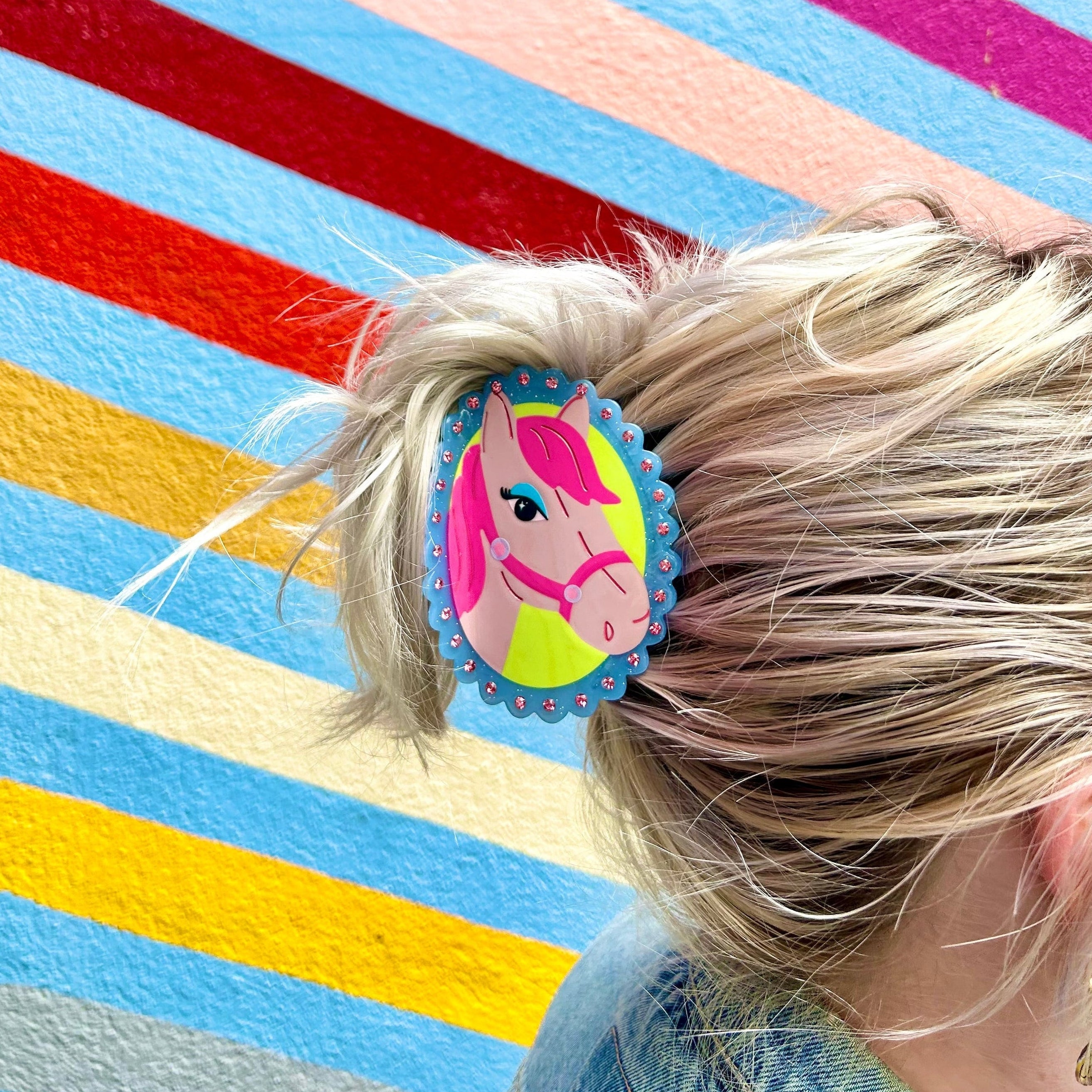 Pink Pony Hair Claw