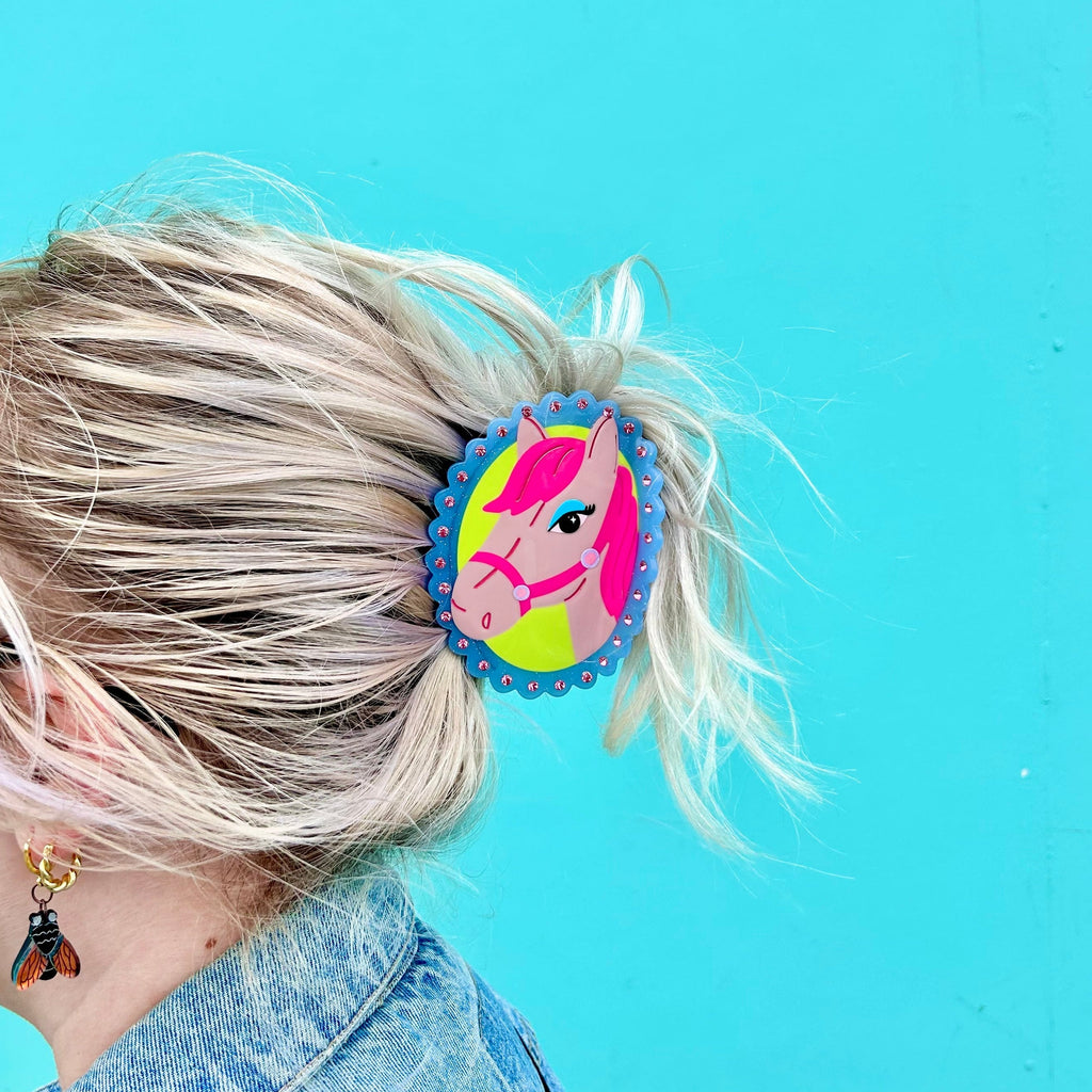 Pink Pony Hair Claw