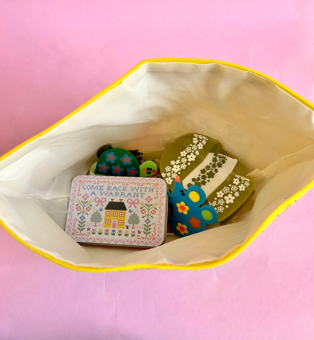 Vintage Cottage Zipper Storage Bag - The Peach Fuzz