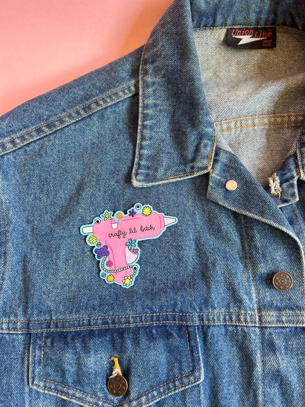 Crafty Lil Bitch Iron-On Patch - The Peach Fuzz