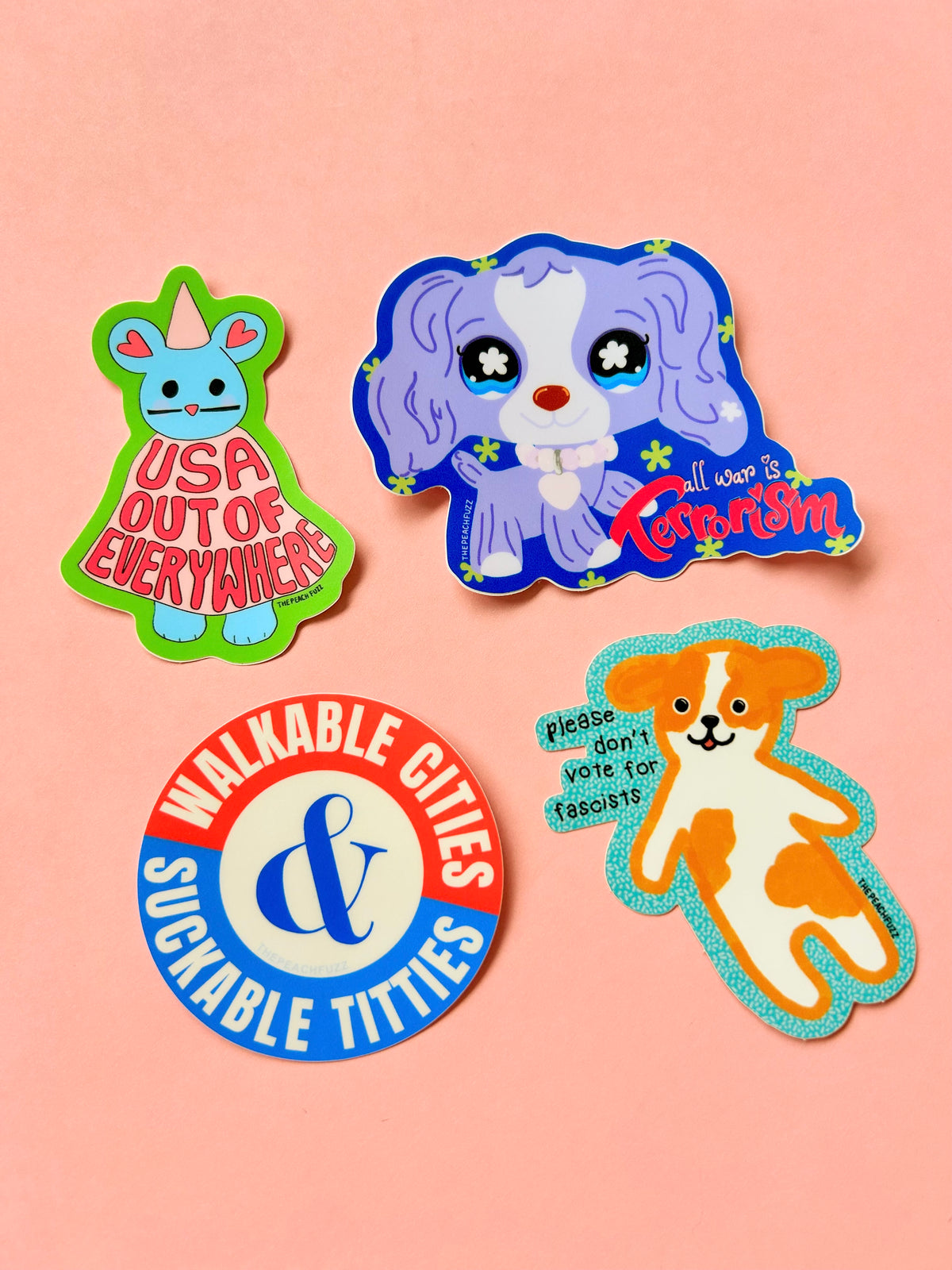 Walkable Cities & Suckable Titties Sticker – The Peach Fuzz