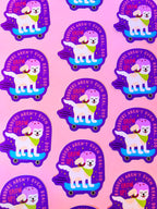 "Borders Aren't Even Real, Dog. Grow Up!" Sticker - The Peach Fuzz