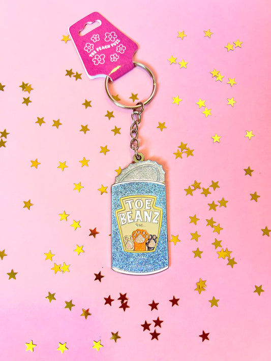 Toe Beans Glitter Keychain