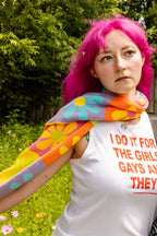 Daisy Knit Scarf - the Peach Fuzz