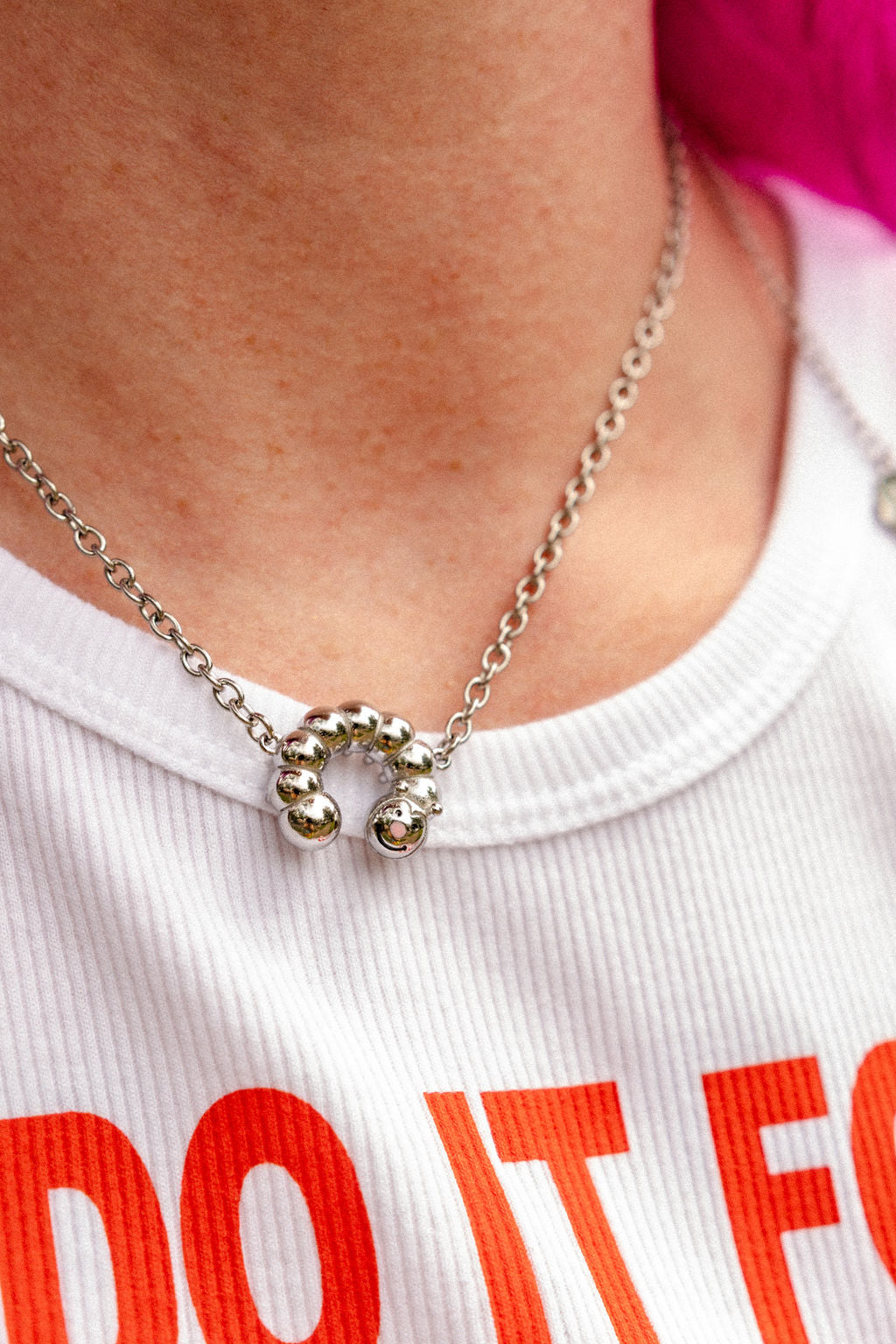Caterpillar Necklace - The Peach Fuzz