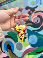 Pizza Rat Keychain - The Peach Fuzz