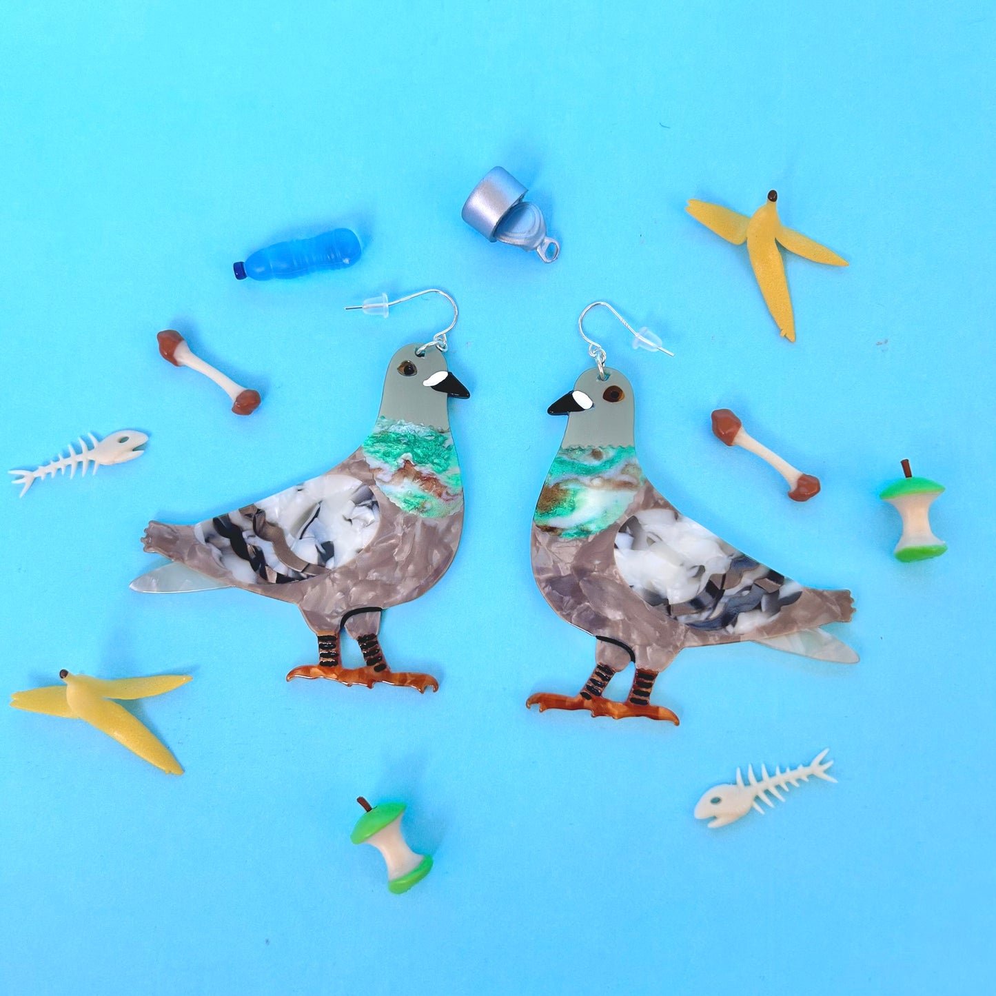 Pigeon Earrings