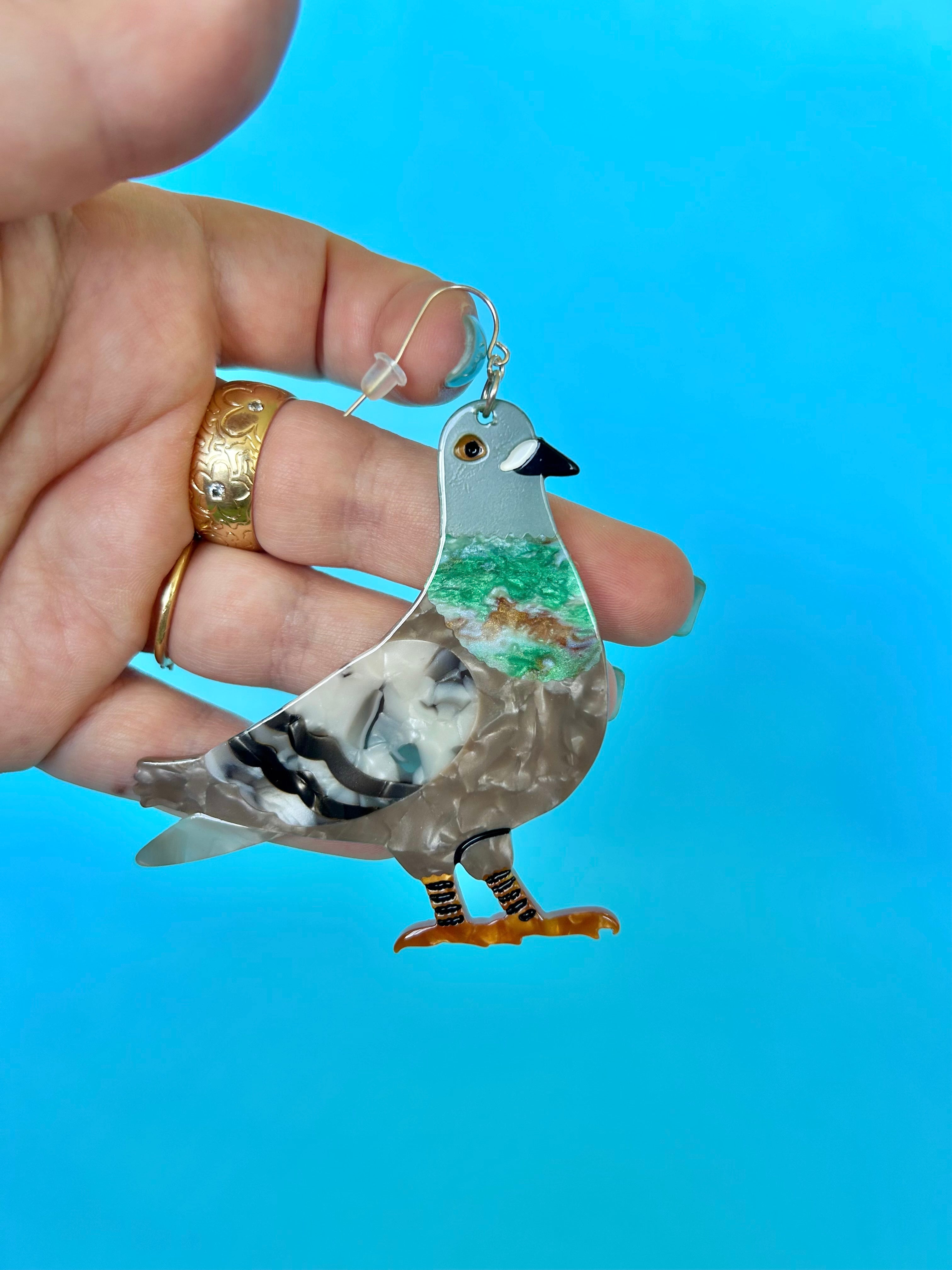 Pigeon Earrings