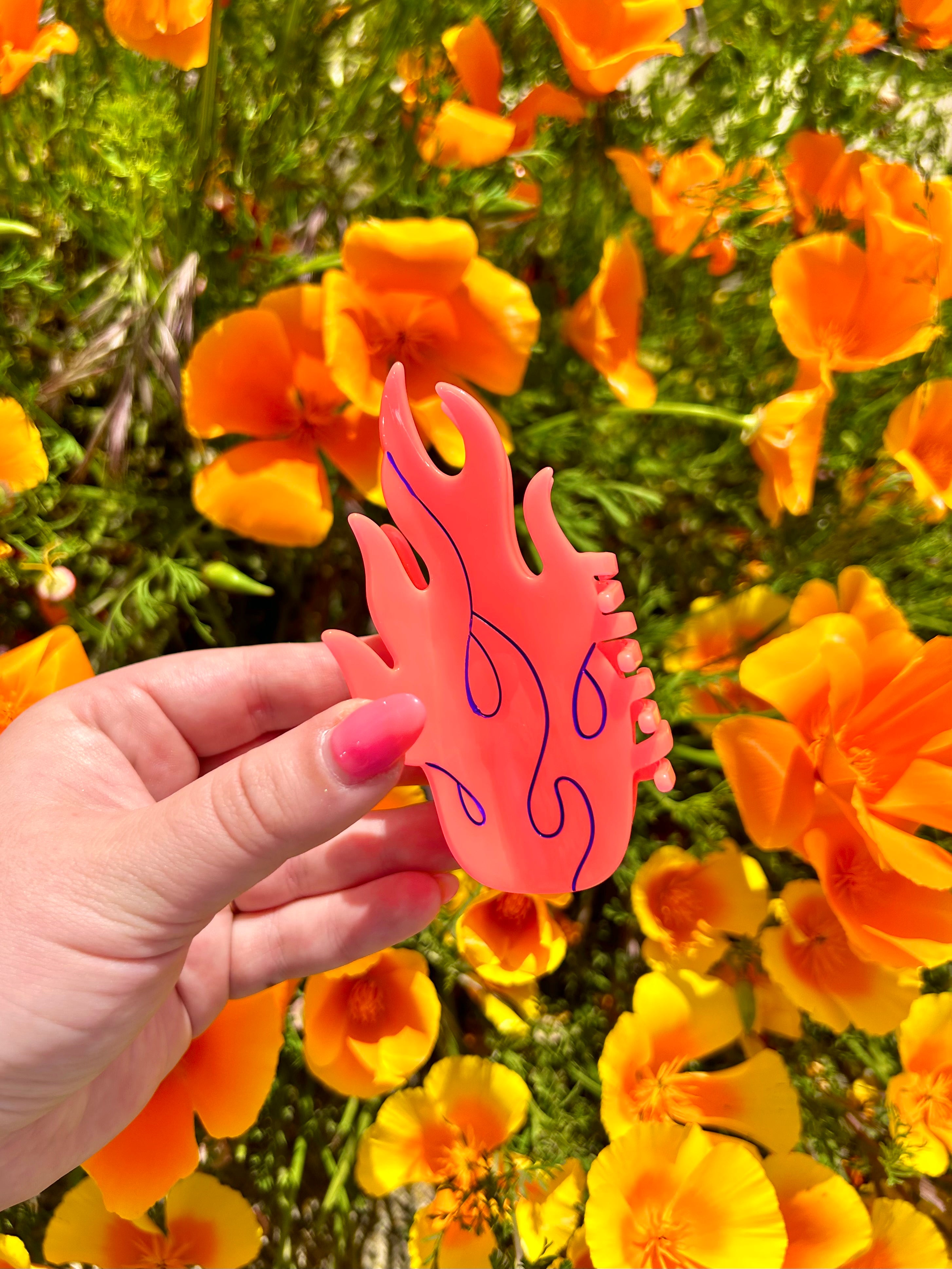 Flamin’ Hot Flames Hair Claw