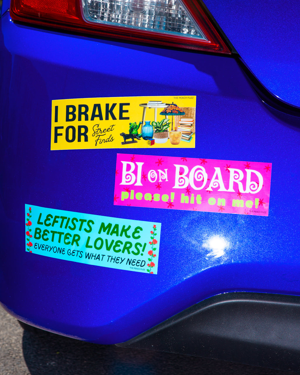 Bi On Board Bumper Sticker - The Peach Fuzz