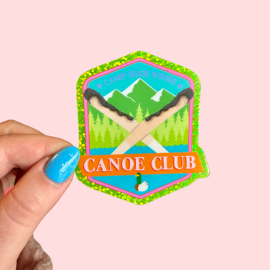 Canoe Club Glitter Sticker