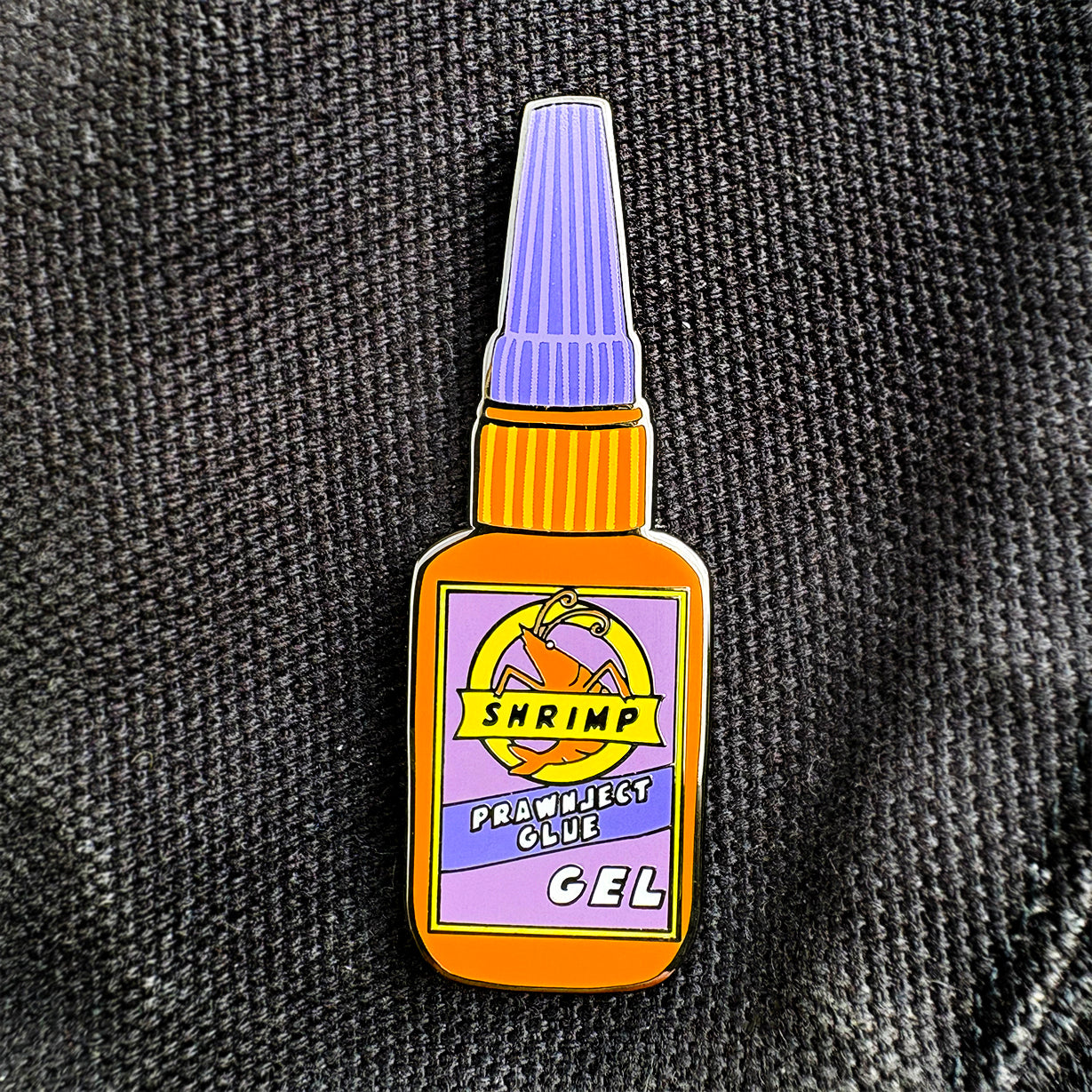 Prawnject Glue Enamel Pin (Tamiko X TPF)